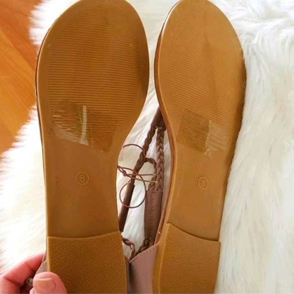 NWT Aeropostale mauve zip back sandals Size 8 - Picture 6 of 7